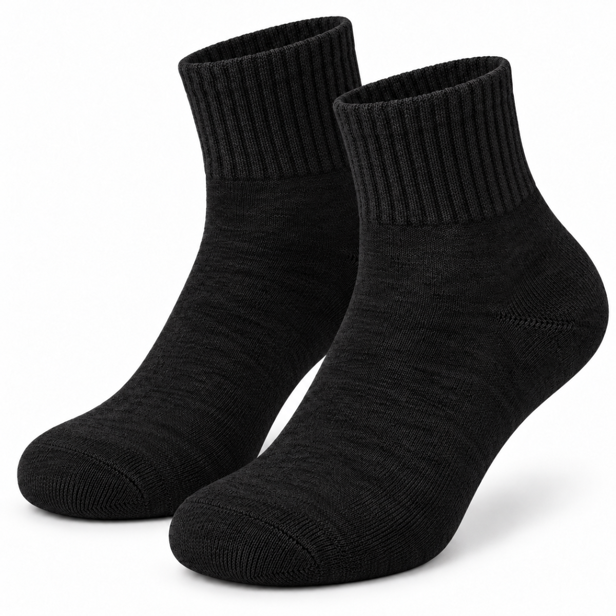 Ribbed Quarter Socks