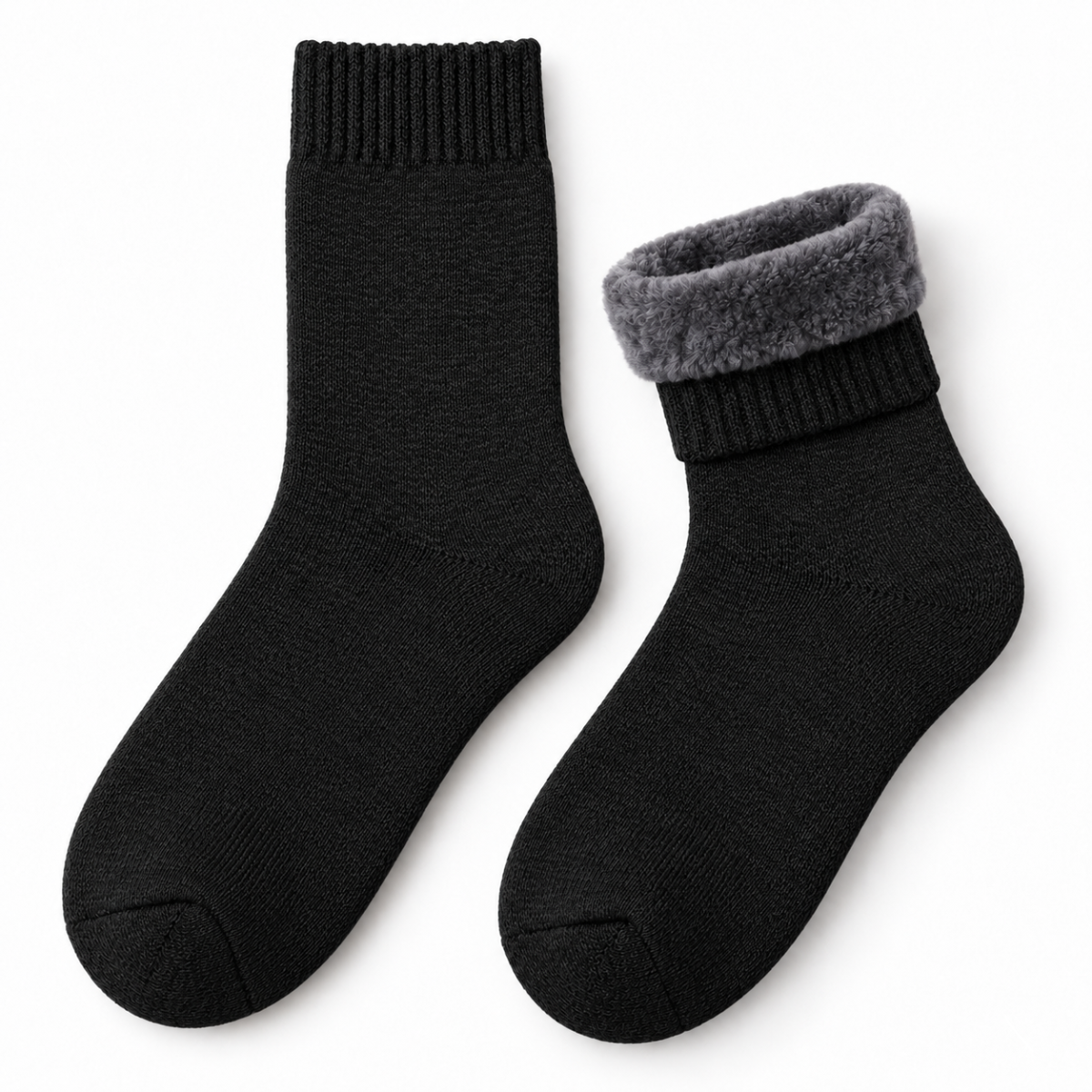 Plush-Lined Crew Socks