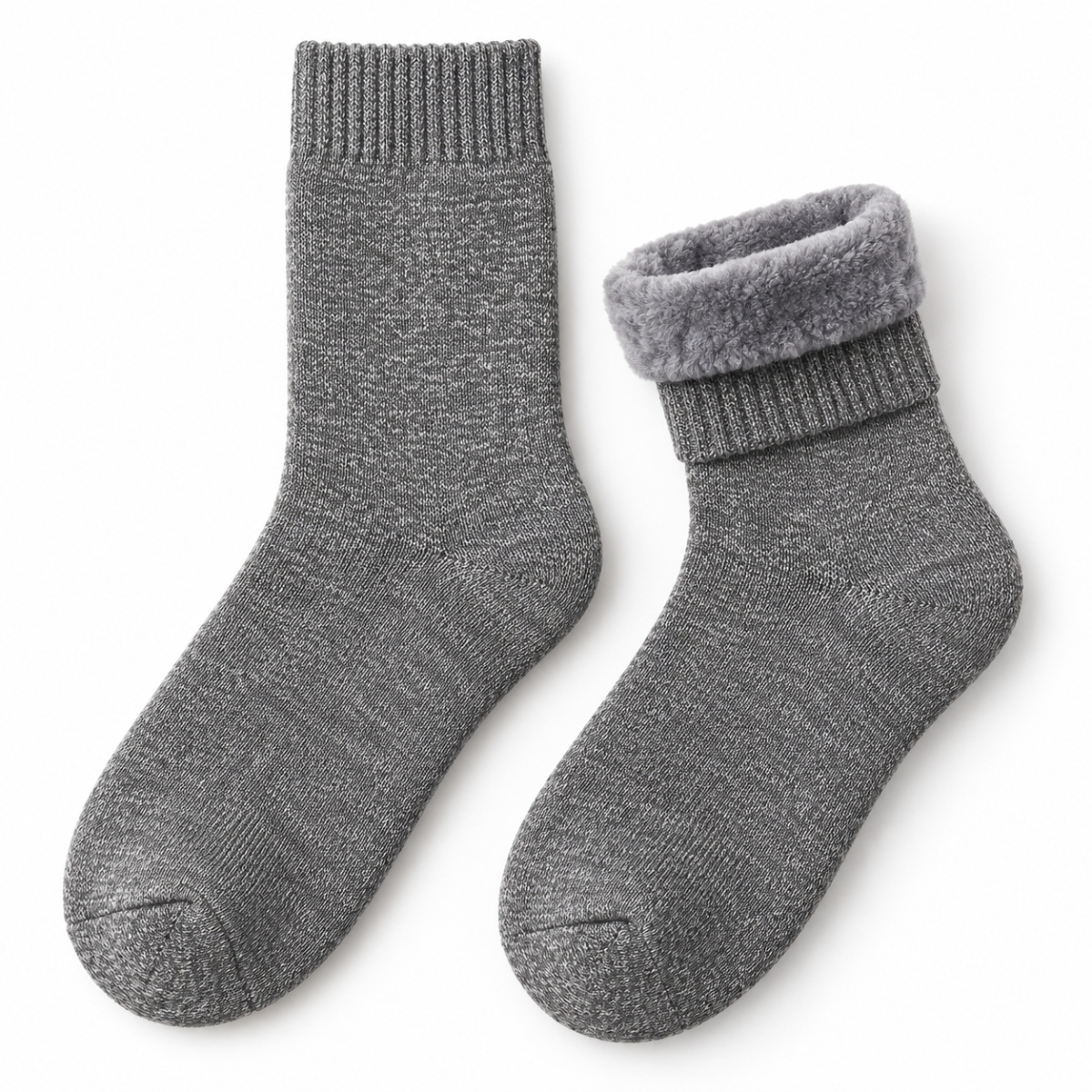 Plush-Lined Crew Socks