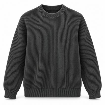 Cavendish Ribbed Crewneck Jumper