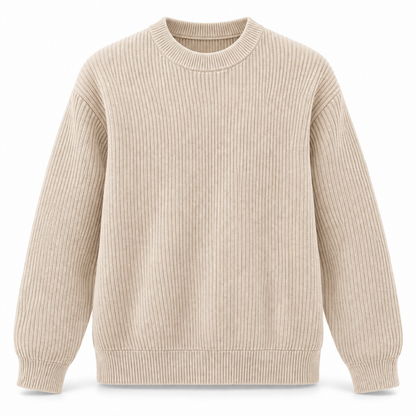 Cavendish Ribbed Crewneck Jumper