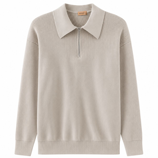 Braemar Cashmere Half-Zip Polo Sweater