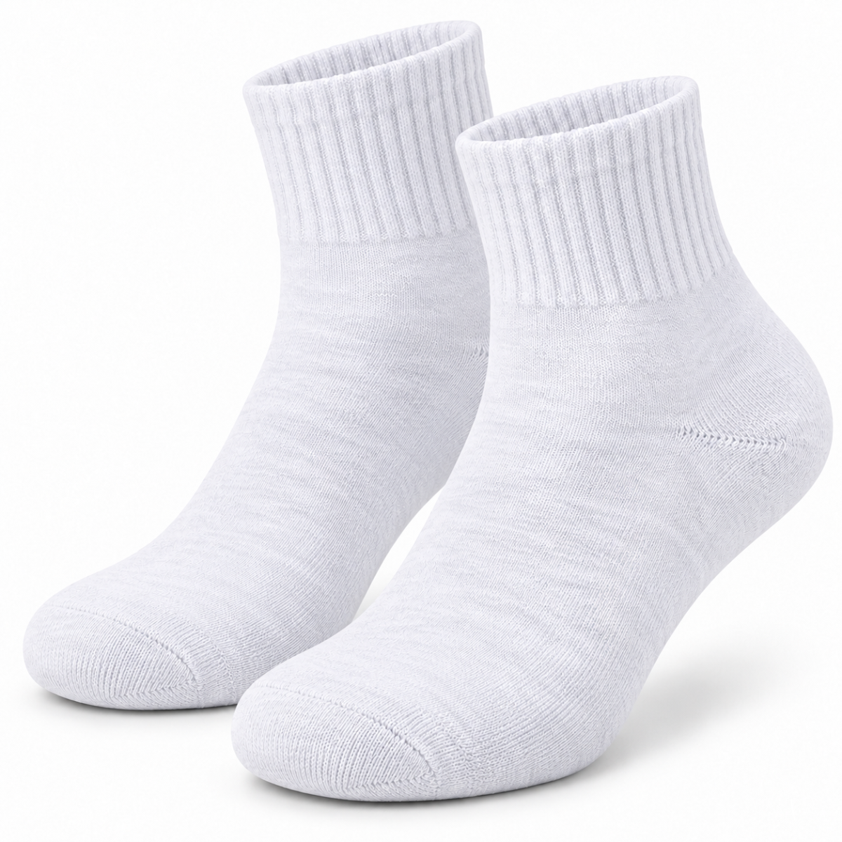 Ribbed Quarter Socks