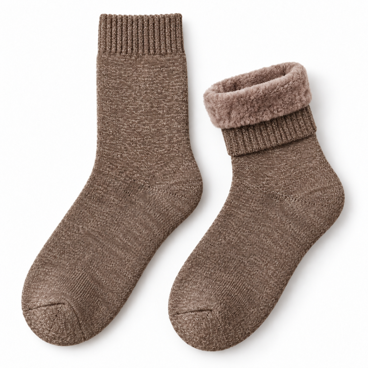 Plush-Lined Crew Socks