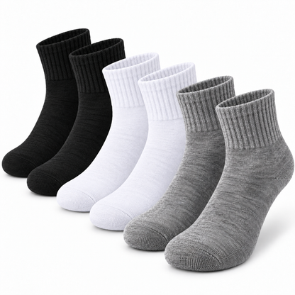Ribbed Quarter Socks